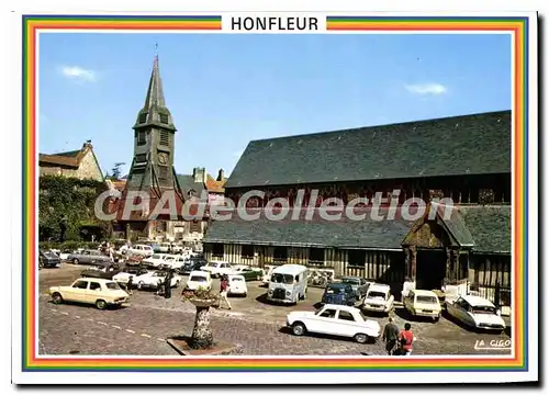 Cartes postales moderne Honfleur La Place Sainte Catherine Et Son Clocher