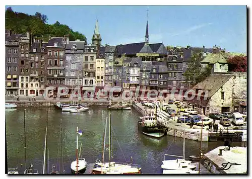 Moderne Karte Honfleur Le Vieux Bassin