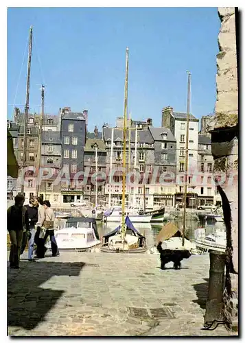 Cartes postales moderne Honfleur Arrivee Sur Le Bassin