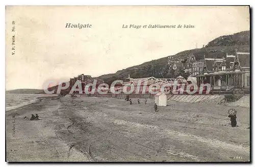 Cartes postales Houlgate La Plage Et Etablissement De Bains