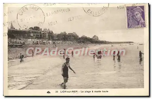 Cartes postales Lion Sur Mer La Plage A Maree Haute