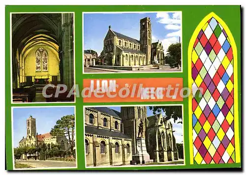 Cartes postales moderne Lion Sur Mer L'Eglise Clocher Roman