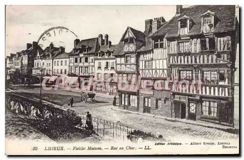 Ansichtskarte AK Lisieux Vieilles Maisons Rue Au Char