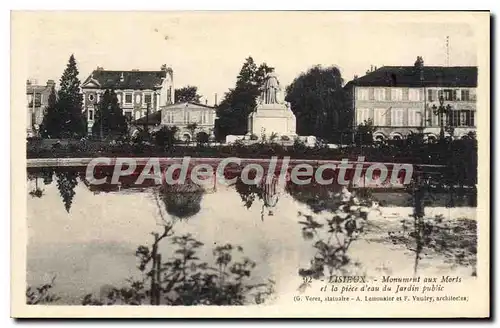 Cartes postales Lisieux Monument Aux Morts Et La Piece d'eau du jardin public