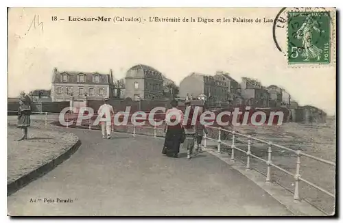 Cartes postales Luc Sur Mer L'Extremite De La Digue Et Les Falaises