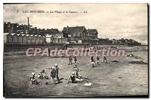 Cartes postales Luc Sur Mer La Plage Et Le Casino