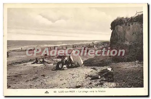 Cartes postales Luc Sur Mer La Plage Vers La Falaise