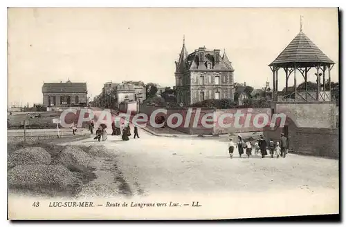 Cartes postales Luc Sur Mer Route De Langrune Vers Luc