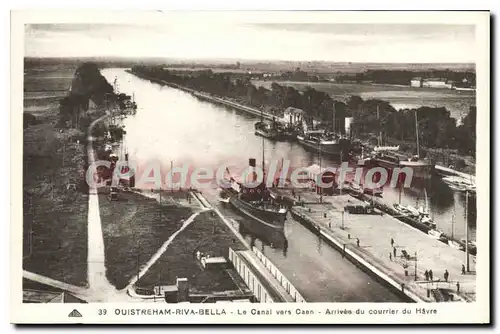 Ansichtskarte AK Ouistreham Riva Bella Le Canal Vers Caen arriv�e du courrier