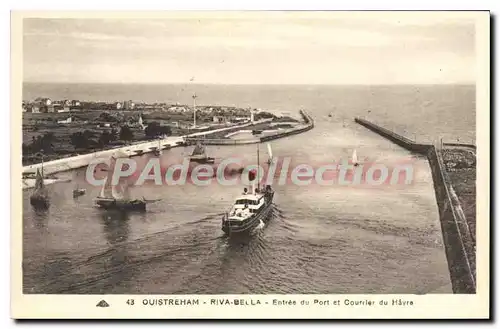 Ansichtskarte AK Ouistreham Riva Bella Entree Du Port Et Courrier Du Havre