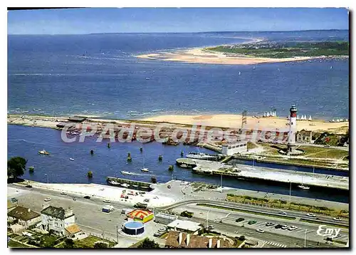 Moderne Karte Ouisreham Riva Bella Vue Aerienne Sur Le Port Et I'Ecluse