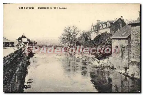 Ansichtskarte AK Pont L'Eveque Passerelle Sur La Touques