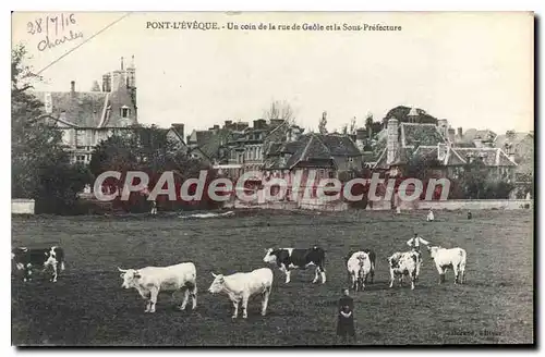 Cartes postales Pont L'Eveque Un Coin De La Rue De Ge�le Et La Sous Prefecture