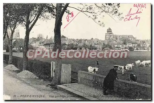 Cartes postales Pont L'Eveque Vue Generale De La nouvelle route de Lisieux