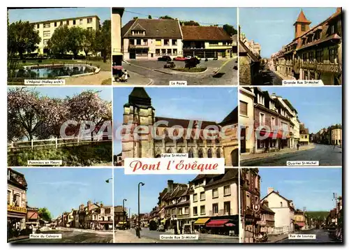 Cartes postales moderne Pont L'Eveque hopital poste grande rue rue de Launay
