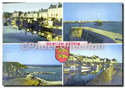 Moderne Karte Port En Bessin Le Quai Felix Faure