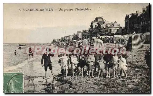 Cartes postales Saint Aubin Sur Mer Un Groupe D'Intrepides