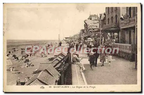 Cartes postales Saint Aubin La Digue Et La Plage