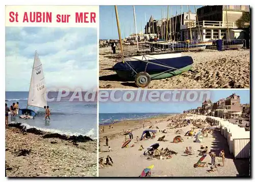 Cartes postales moderne Saint Aubin Sur Mer mise � l'eau plage club nautique