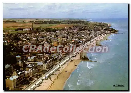 Cartes postales moderne Saint Aubin Sur Mer En Avion Sur La Plage Et La Ville