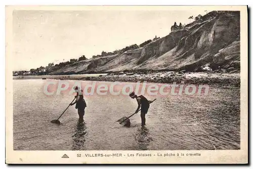 Ansichtskarte AK Villers Sur Mer Les Falaises La Peche A La Crevette