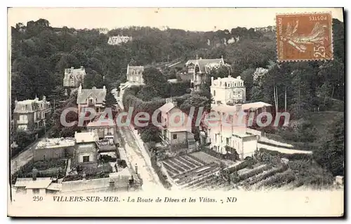 Cartes postales Villers Sur Mer La Route De Dives Et Les Villas