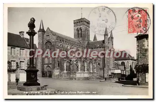 Cartes postales Vire L'Eglise Et La Place Nationale