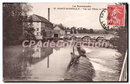 Ansichtskarte AK Pont D'Ouilly Vue Sur I'Orne Et I'Usine