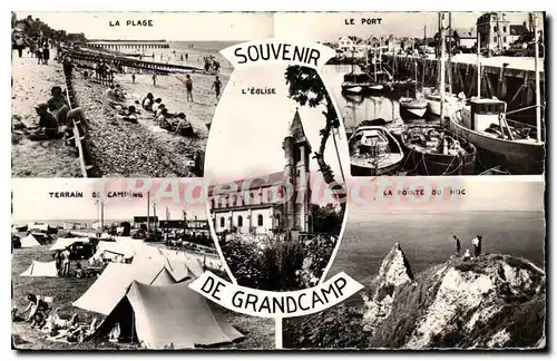 Cartes postales Grandcamp plage camping port Hoc