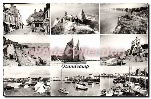 Cartes postales Grandcamp La Musair Deux Aspects De La Pointe plage camping