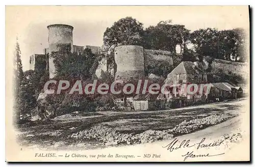 Cartes postales Falaise Le Chateau Vue Prise Des Barcagnes