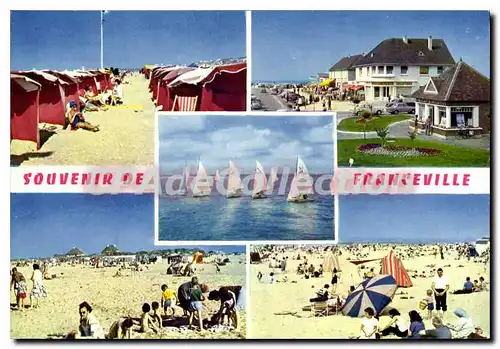 Cartes postales moderne Franceville La Plage Et Les Parasols Rue De Paris Les Regates