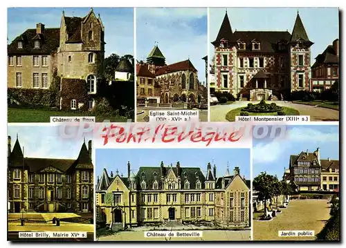 Cartes postales moderne Pont L'Eveque ch�teau de reux hotel brilly ch�teau de betteville hotel montpensier