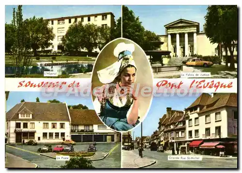 Cartes postales moderne Pont L'Eveque hopital palais de justice la poste grande rue St Michel