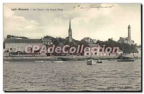 Cartes postales Benodet Les Quais Le Grand Hotel