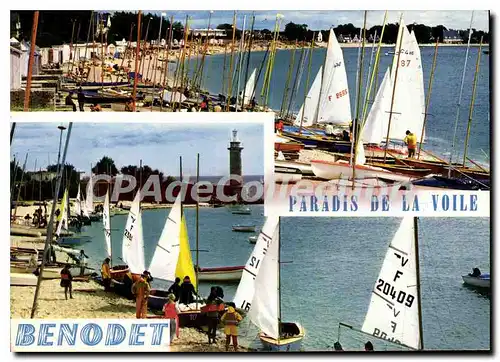 Cartes postales moderne Benodet La Plage Le Club nautique Et La Plage Du Phare