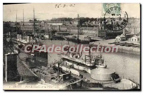 Cartes postales Brest Port De Guerre Et La Ville