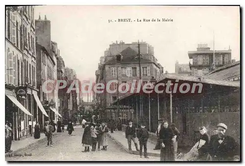 Cartes postales Brest La Rue De La Mairie