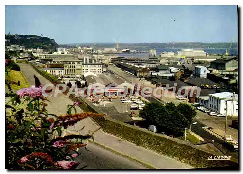 Moderne Karte Brest Vue Generale