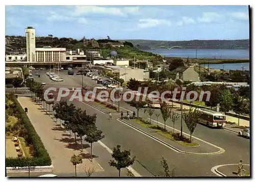 Cartes postales moderne Brest La Gare Au Fond Le Pont De Plougastel