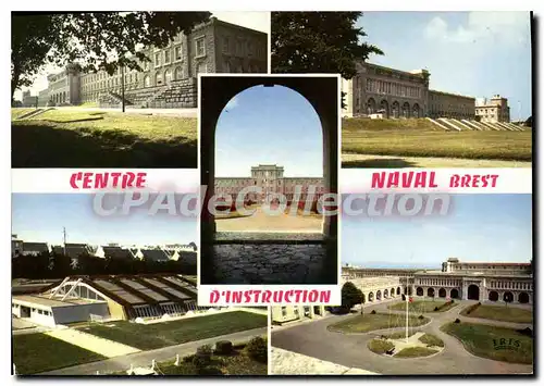 Cartes postales moderne Brest centre d'instruction navale Le Batiment De Ligne Le Batiment Armorique piscine cour Jean