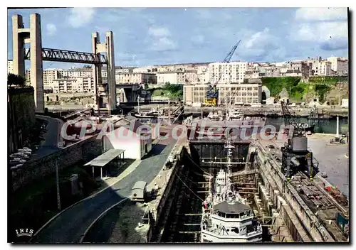 Moderne Karte Brest L'Arsenal Et Le Pont De Recouvrance