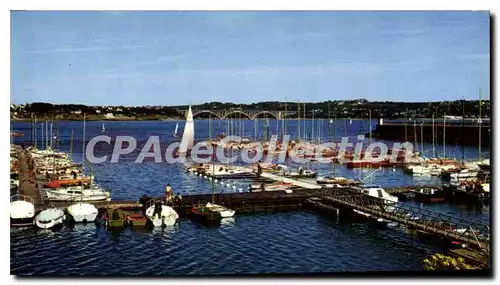 Moderne Karte Brest Le Port De Plaisance Du Moulin Blanc pont albert Louppe