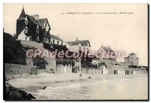 Ansichtskarte AK Carantec La Greve Blanche A Maree haute