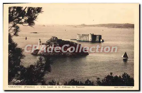 Cartes postales Carantec L'Ile Louet Et Le Chateau Du Taureau