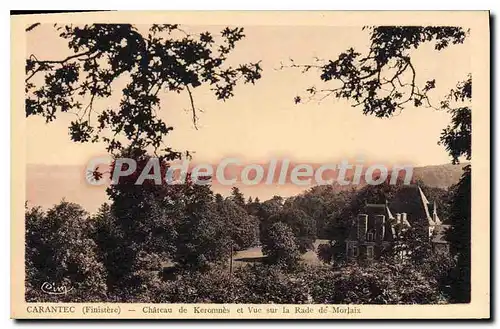 Cartes postales Carantec Chateau De Keromnes Et Vue Sur La Rade De Morlaix