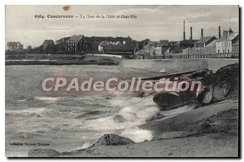 Ansichtskarte AK Concarneau Le Quai De La Criee Et Coat-Pin