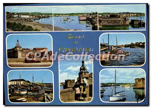 Moderne Karte Concarneau La Ville Close Et Le Port