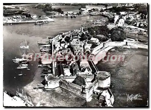 Moderne Karte Concarneau Vue Aerienne Ensemble De La Ville Close