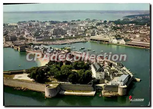 Moderne Karte Concarneau Vue Aerienne